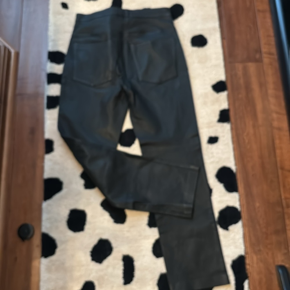 And Other Stories high-waist, straight leg black leather Jean size 8/40 - Picture 4 of 6